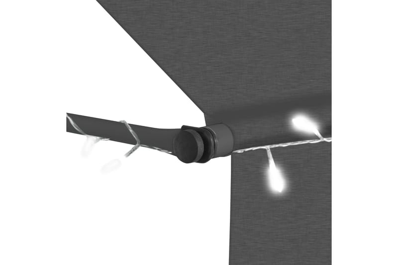 Sisäänkelattava markiisi LEDillä 300 cm antrasiitti - Harmaa - Puutarhakalusteet - Aurinkosuoja - Markiisi
 - Terassimarkiisi