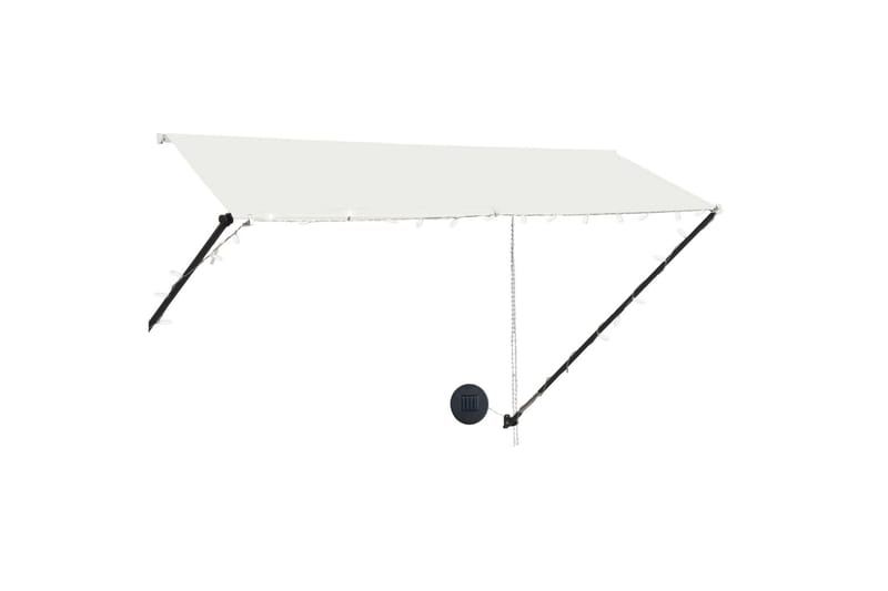 Sisäänkelattava markiisi LEDillä 300x150 cm kerma - Kerma - Puutarhakalusteet - Aurinkosuoja - Markiisi
 - Terassimarkiisi