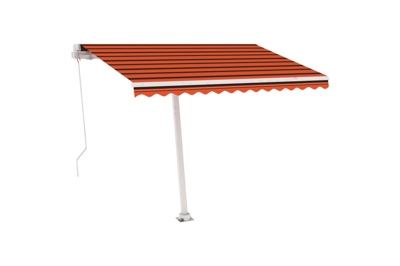 Sisäänkelattava markiisi LEDillä 300x250 cm oranssiruskea - Oranssi - Puutarhakalusteet - Aurinkosuoja - Markiisi
 - Terassimarkiisi