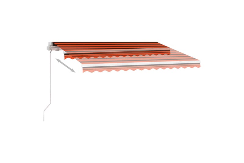 Sisäänkelattava markiisi LEDillä 300x250 cm oranssiruskea - Oranssi - Puutarhakalusteet - Aurinkosuoja - Markiisi
 - Terassimarkiisi
