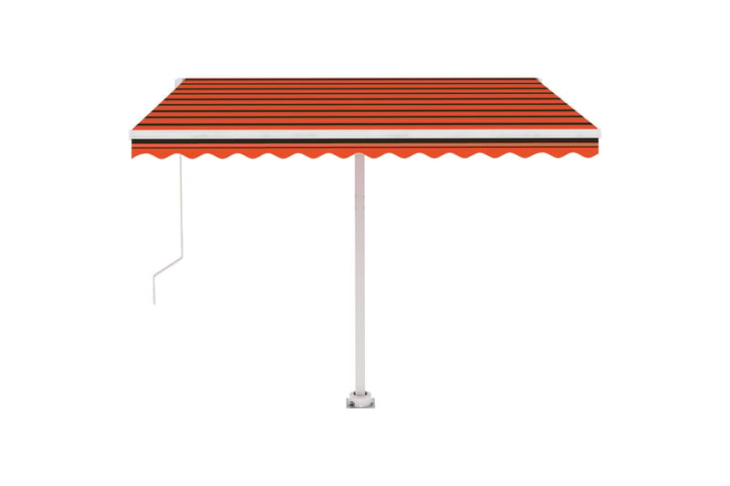Sisäänkelattava markiisi LEDillä 300x250 cm oranssiruskea - Oranssi - Puutarhakalusteet - Aurinkosuoja - Markiisi
 - Terassimarkiisi