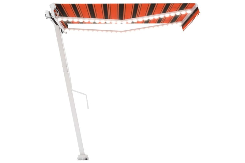 Sisäänkelattava markiisi LEDillä 300x250 cm oranssiruskea - Oranssi - Puutarhakalusteet - Aurinkosuoja - Markiisi
 - Terassimarkiisi
