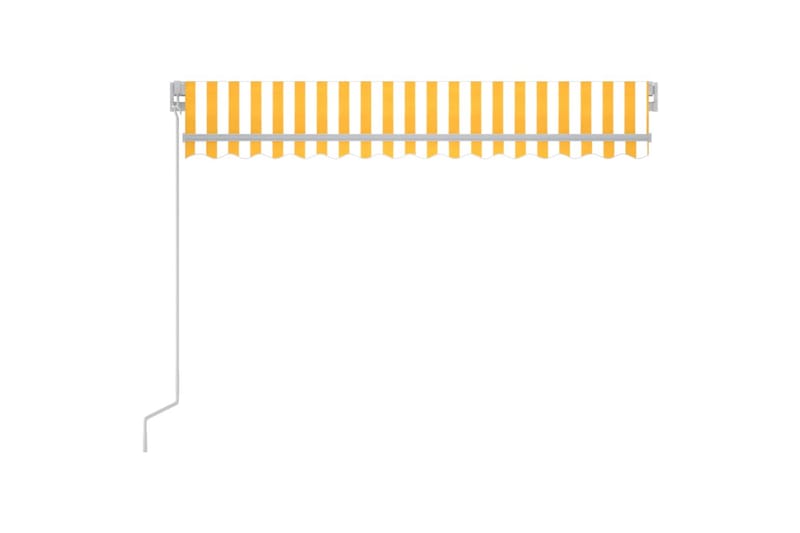 Sisäänkelattava markiisi LEDillä 300x250cm keltavalkoinen - Terassimarkiisi - Markiisi
 - Parvekemarkiisi - Ikkunatarvikkeet