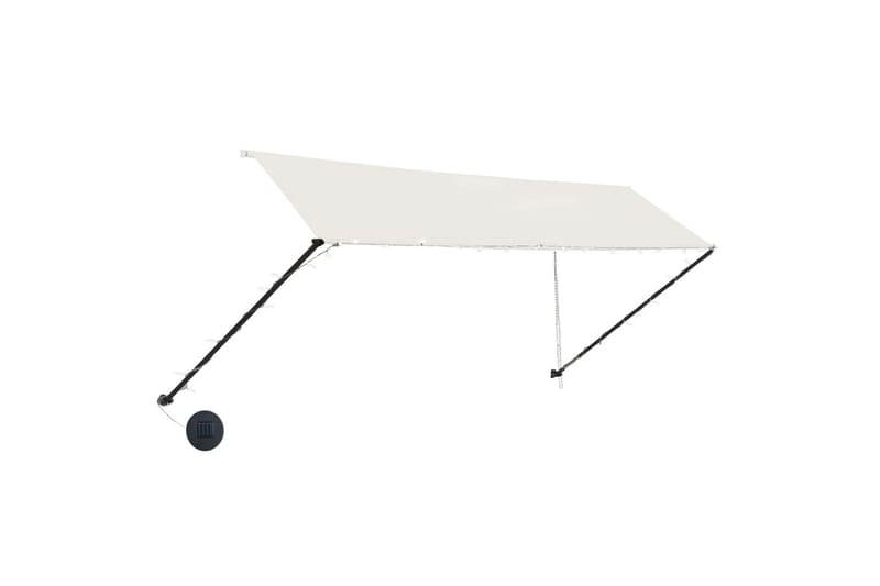Sisäänkelattava markiisi LEDillä 350x150 cm kerma - Kerma - Puutarhakalusteet - Aurinkosuoja - Markiisi
 - Terassimarkiisi