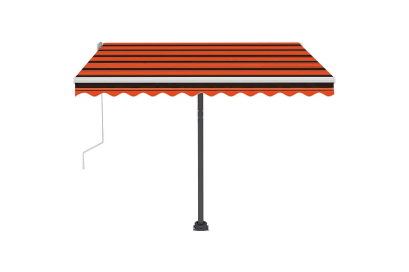Sisäänkelattava markiisi LEDillä 350x250 cm oranssiruskea - Oranssi - Puutarhakalusteet - Aurinkosuoja - Markiisi
 - Terassimarkiisi