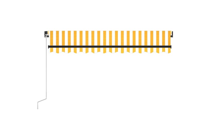 Sisäänkelattava markiisi LEDillä 350x250cm keltavalkoinen - Terassimarkiisi - Markiisi
 - Parvekemarkiisi - Ikkunatarvikkeet
