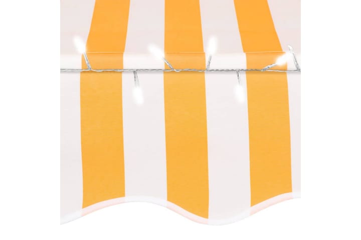 Sisäänkelattava markiisi LEDillä 400 cm valkoinen ja oranssi - Monivärinen - Terassimarkiisi - Markiisi
 - Parvekemarkiisi - Ikkunatarvikkeet