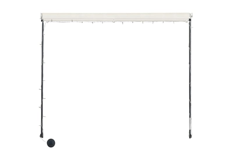 Sisäänkelattava markiisi LEDillä 400x150 cm kerma - Kerma - Puutarhakalusteet - Aurinkosuoja - Markiisi
 - Terassimarkiisi
