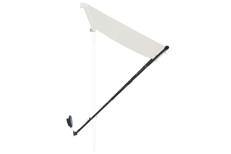 Sisäänkelattava markiisi LEDillä 400x150 cm kerma - Kerma - Puutarhakalusteet - Aurinkosuoja - Markiisi
 - Terassimarkiisi