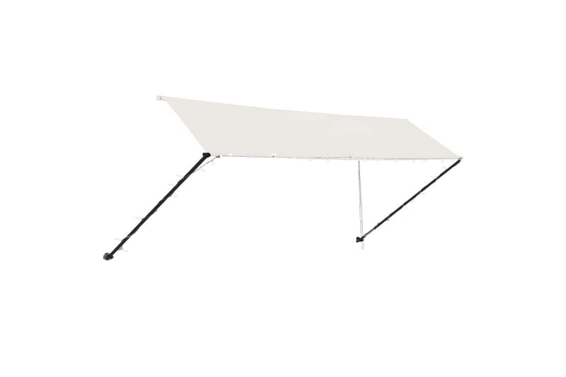 Sisäänkelattava markiisi LEDillä 400x150 cm kerma - Kerma - Puutarhakalusteet - Aurinkosuoja - Markiisi
 - Terassimarkiisi