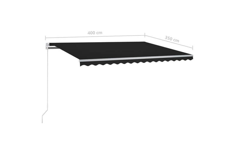 Sisäänkelattava markiisi LEDillä 400x350 cm antrasiitti - Terassimarkiisi - Markiisi
 - Parvekemarkiisi - Ikkunatarvikkeet