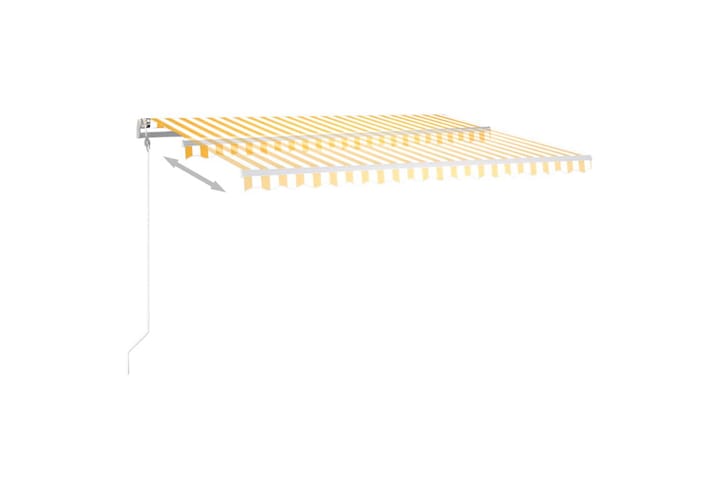 Sisäänkelattava markiisi LEDillä 400x350 cm keltavalkoinen - Keltainen - Terassimarkiisi - Markiisi
 - Parvekemarkiisi - Ikkunatarvikkeet