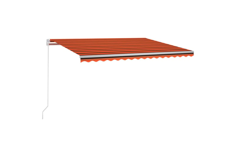 Sisäänkelattava markiisi LEDillä 450x300 cm oranssiruskea - Puutarhakalusteet - Aurinkosuoja - Markiisi
 - Terassimarkiisi