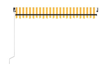 Sisäänkelattava markiisi LEDillä 450x300cm keltavalkoinen - Puutarhakalusteet - Aurinkosuoja - Markiisi
 - Terassimarkiisi