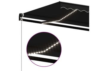 Sisäänkelattava markiisi LEDillä 450x350 cm antrasiitti - Puutarhakalusteet - Aurinkosuoja - Markiisi
 - Terassimarkiisi