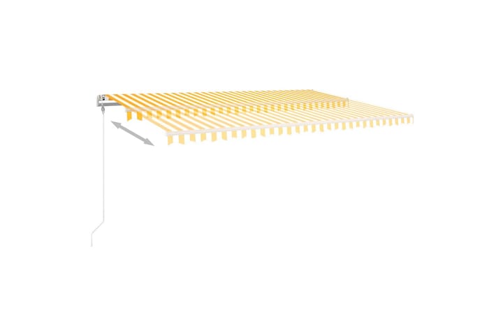 Sisäänkelattava markiisi LEDillä 500x300 cm keltavalk. - Keltainen - Terassimarkiisi - Markiisi
 - Parvekemarkiisi - Ikkunatarvikkeet