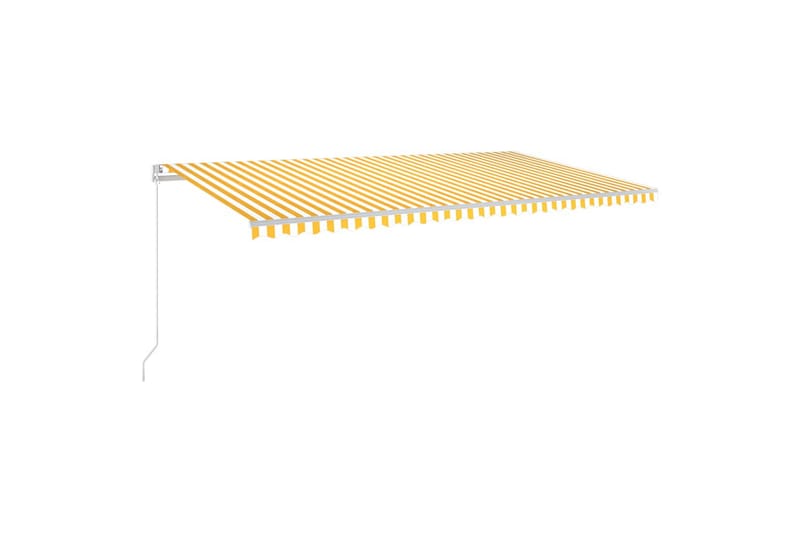 Sisäänkelattava markiisi LEDillä 600x300 cm keltavalkoinen - Puutarhakalusteet - Aurinkosuoja - Markiisi
 - Terassimarkiisi