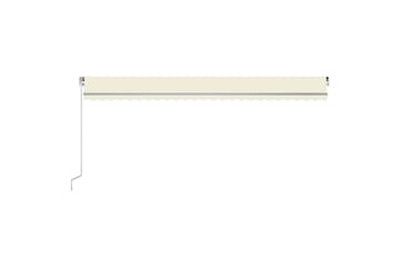 Sisäänkelattava markiisi LEDillä 600x300 cm kerma - Puutarhakalusteet - Aurinkosuoja - Markiisi
 - Terassimarkiisi
