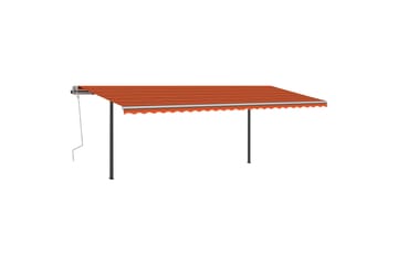 Sisäänkelattava markiisi LEDillä 6x3 m oranssiruskea - Puutarhakalusteet - Aurinkosuoja - Markiisi
 - Terassimarkiisi