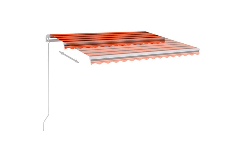 Sisäänkelattava markiisi LED/tuulisens. 300x250cm - Oranssi - Puutarhakalusteet - Aurinkosuoja - Markiisi
 - Terassimarkiisi