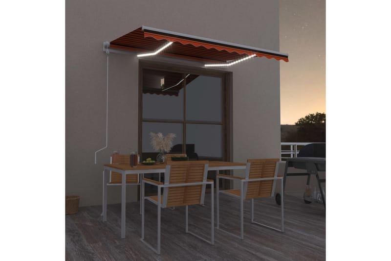Sisäänkelattava markiisi LED/tuulisens. 300x250cm - Puutarhakalusteet - Aurinkosuoja - Markiisi
 - Terassimarkiisi