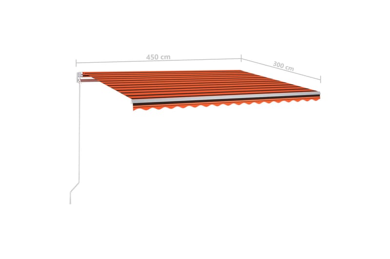 Sisäänkelattava markiisi LED/tuulisens. 450x300cm - Puutarhakalusteet - Aurinkosuoja - Markiisi
 - Terassimarkiisi