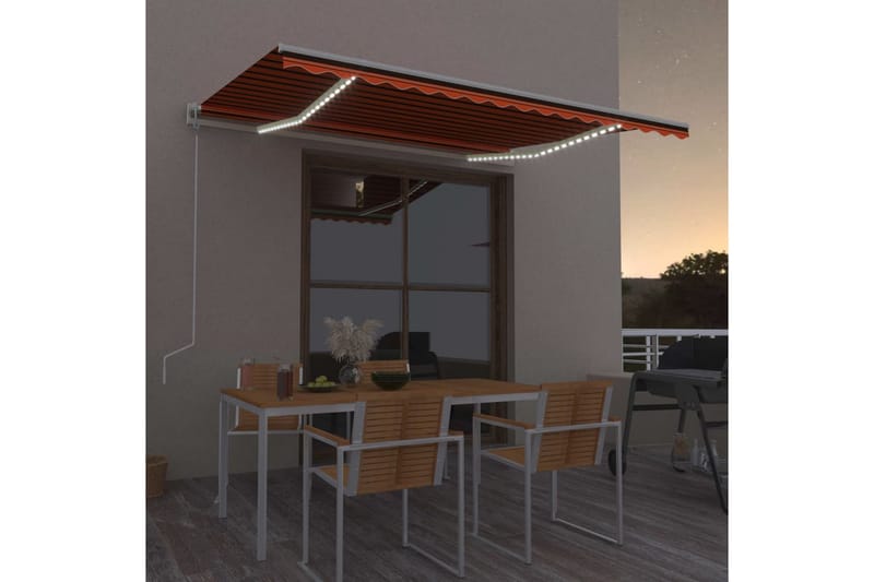 Sisäänkelattava markiisi LED/tuulisens. 450x300cm - Puutarhakalusteet - Aurinkosuoja - Markiisi
 - Terassimarkiisi