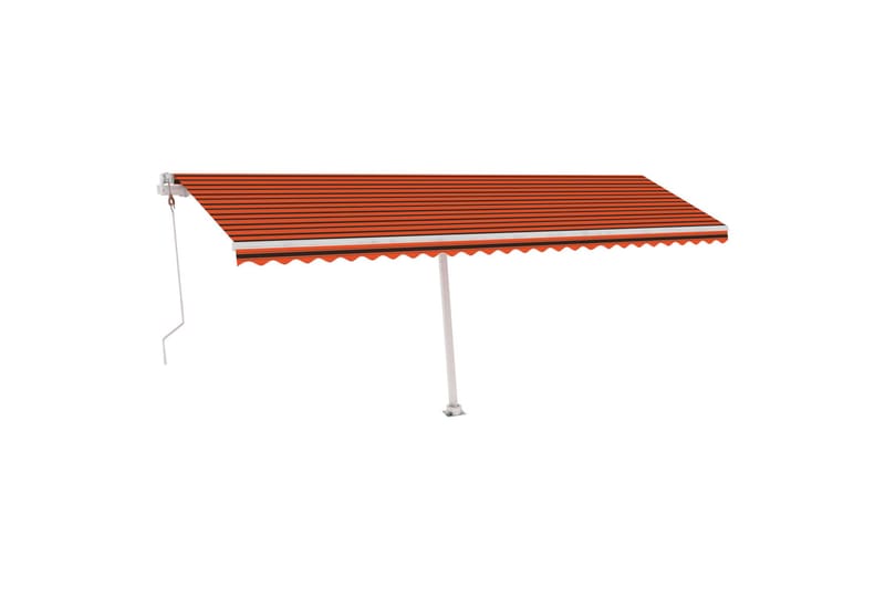 Sisäänkelattava markiisi LED/tuulisens. 600x300cm - Oranssi - Puutarhakalusteet - Aurinkosuoja - Markiisi
 - Terassimarkiisi