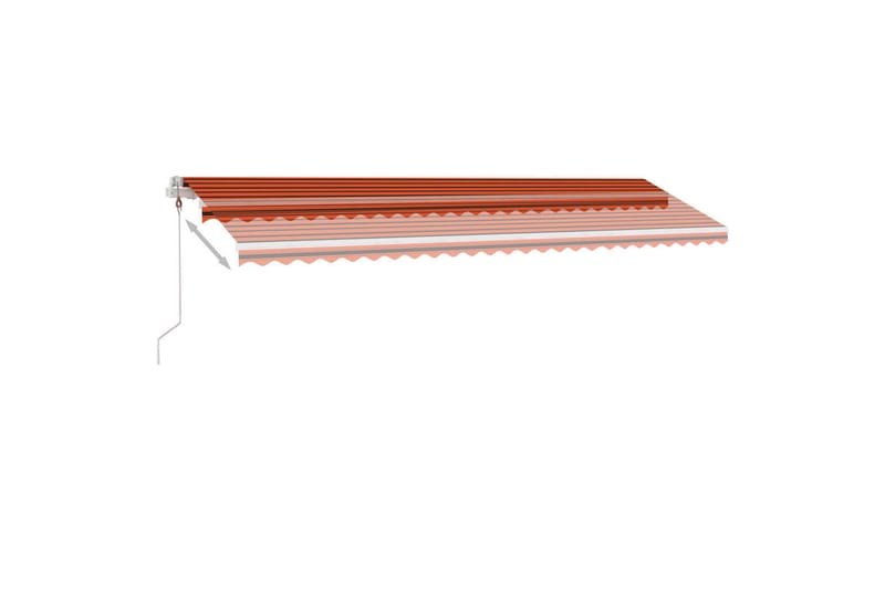 Sisäänkelattava markiisi LED/tuulisens. 600x300cm - Oranssi - Puutarhakalusteet - Aurinkosuoja - Markiisi
 - Terassimarkiisi