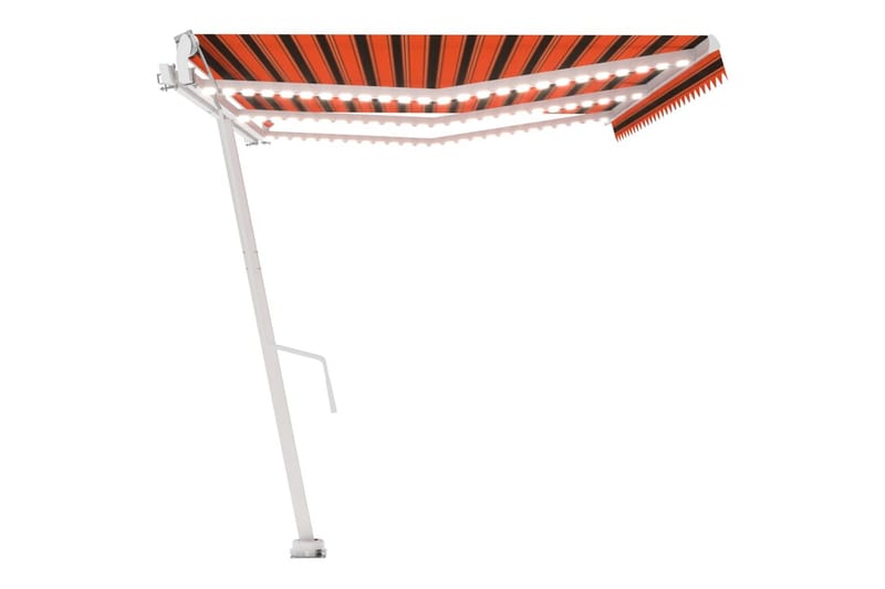 Sisäänkelattava markiisi LED/tuulisens. 600x300cm - Oranssi - Puutarhakalusteet - Aurinkosuoja - Markiisi
 - Terassimarkiisi