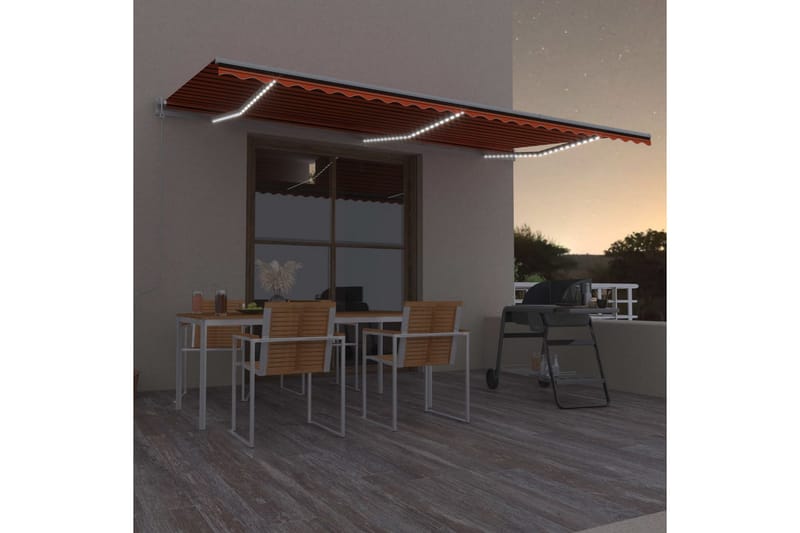 Sisäänkelattava markiisi LED/tuulisens. 600x300cm - Puutarhakalusteet - Aurinkosuoja - Markiisi
 - Terassimarkiisi