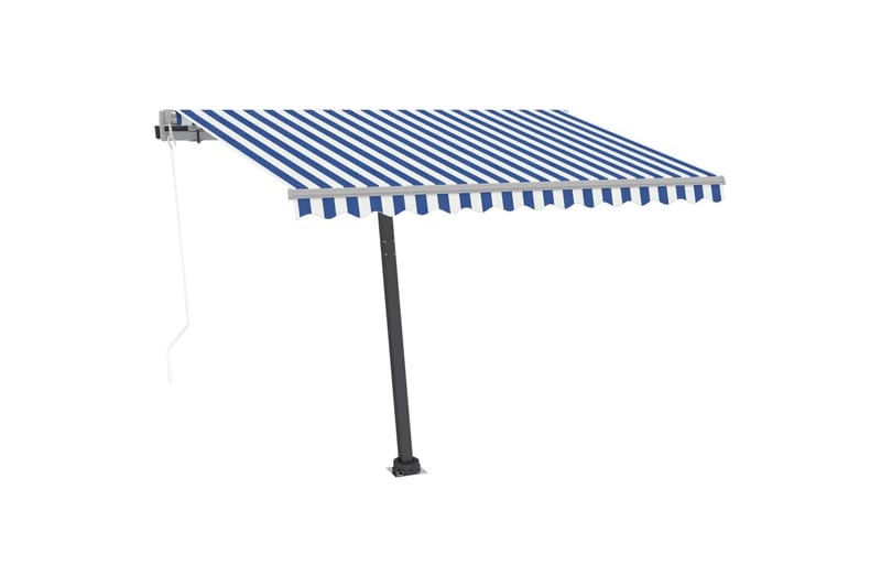 Sisäänkelattava markiisi LED/tuulisensori 300x250 cm - Sininen - Puutarhakalusteet - Aurinkosuoja - Markiisi
 - Terassimarkiisi