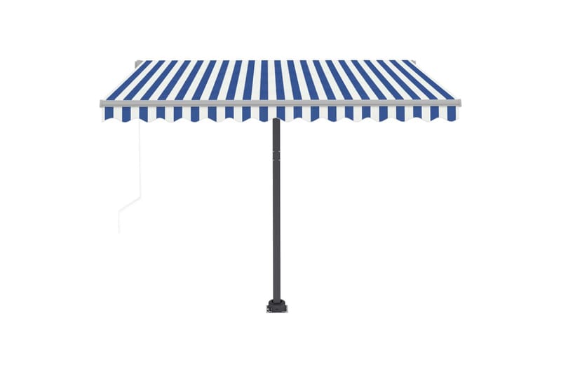 Sisäänkelattava markiisi LED/tuulisensori 300x250 cm - Sininen - Puutarhakalusteet - Aurinkosuoja - Markiisi
 - Terassimarkiisi