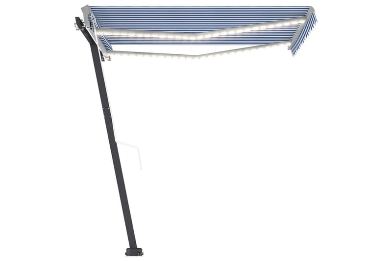 Sisäänkelattava markiisi LED/tuulisensori 300x250 cm - Sininen - Puutarhakalusteet - Aurinkosuoja - Markiisi
 - Terassimarkiisi