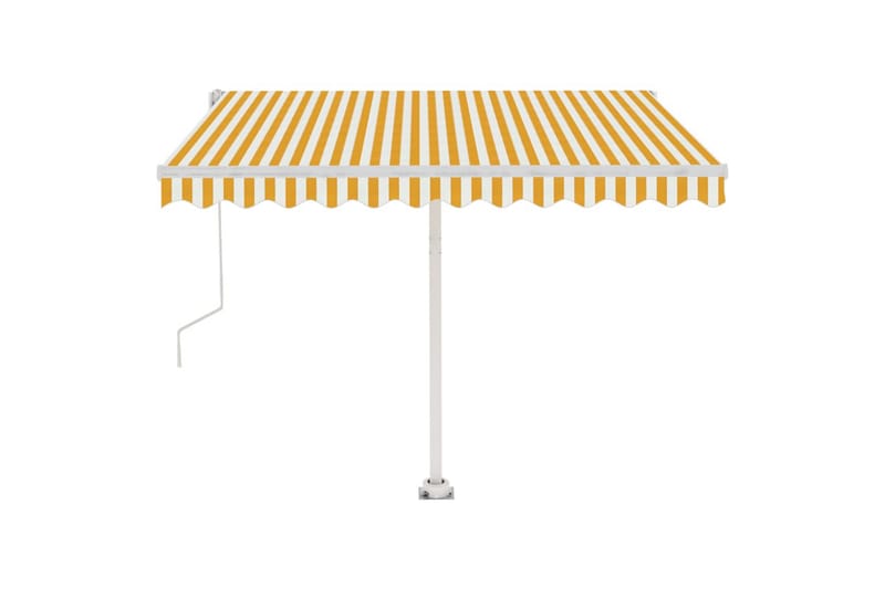 Sisäänkelattava markiisi LED/tuulisensori 300x250cm - Keltainen - Puutarhakalusteet - Aurinkosuoja - Markiisi
 - Terassimarkiisi