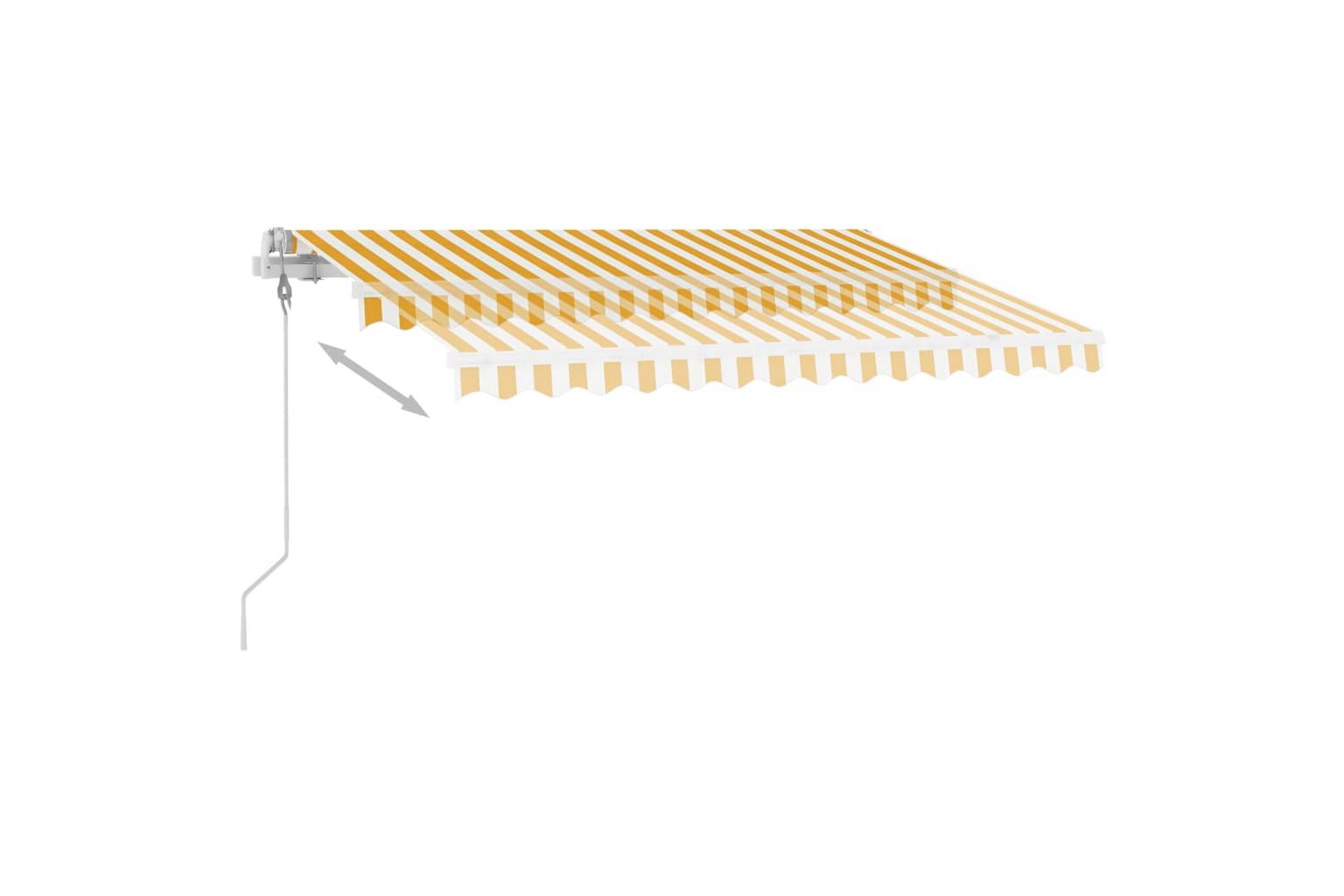 Sisäänkelattava markiisi LED/tuulisensori 300x250cm - Keltainen - Puutarhakalusteet - Aurinkosuoja - Markiisi
 - Terassimarkiisi