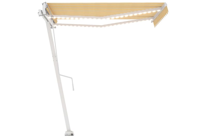 Sisäänkelattava markiisi LED/tuulisensori 300x250cm - Keltainen - Puutarhakalusteet - Aurinkosuoja - Markiisi
 - Terassimarkiisi