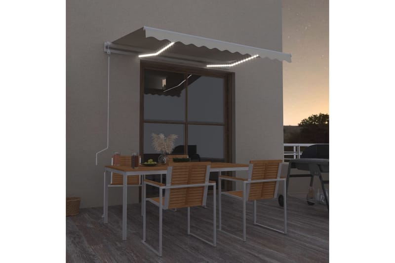 Sisäänkelattava markiisi LED/tuulisensori 300x250cm kerma - Puutarhakalusteet - Aurinkosuoja - Markiisi
 - Terassimarkiisi