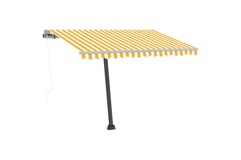 Sisäänkelattava markiisi LED/tuulisensori 350x250cm - Keltainen - Puutarhakalusteet - Aurinkosuoja - Markiisi
 - Terassimarkiisi