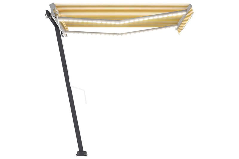 Sisäänkelattava markiisi LED/tuulisensori 350x250cm - Keltainen - Puutarhakalusteet - Aurinkosuoja - Markiisi
 - Terassimarkiisi