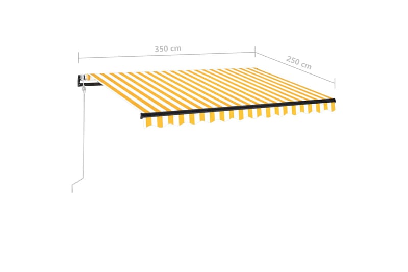 Sisäänkelattava markiisi LED/tuulisensori 350x250cm - Terassimarkiisi - Markiisi
 - Parvekemarkiisi - Ikkunatarvikkeet