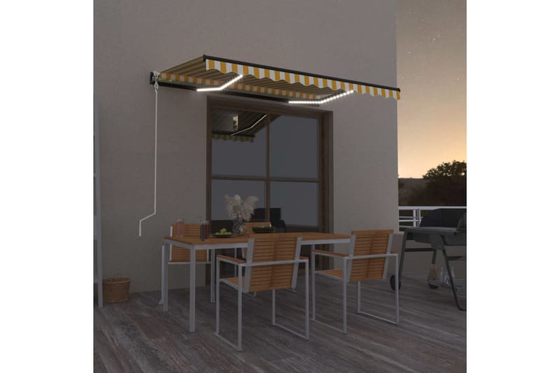 Sisäänkelattava markiisi LED/tuulisensori 350x250cm - Puutarhakalusteet - Aurinkosuoja - Markiisi
 - Terassimarkiisi