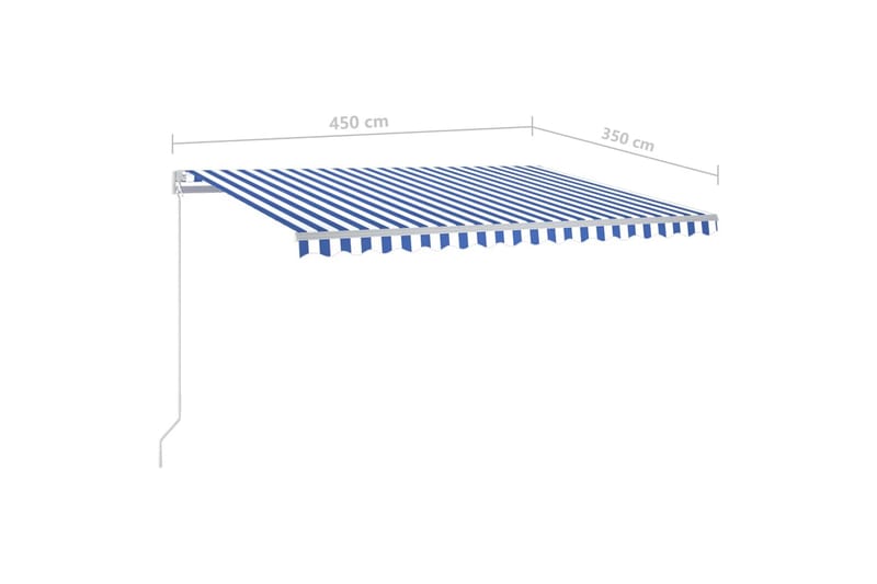 Sisäänkelattava markiisi LED/tuulisensori 4,5x3,5 m - Terassimarkiisi - Markiisi
 - Parvekemarkiisi - Ikkunatarvikkeet