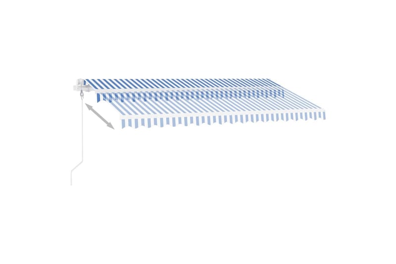 Sisäänkelattava markiisi LED/tuulisensori 400x300 cm - Sininen - Puutarhakalusteet - Aurinkosuoja - Markiisi
 - Terassimarkiisi