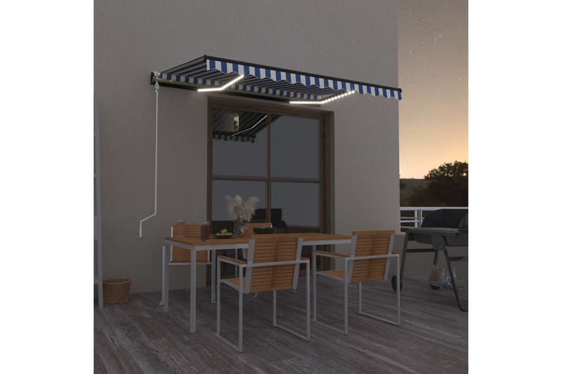 Sisäänkelattava markiisi LED/tuulisensori 400x300 cm - Puutarhakalusteet - Aurinkosuoja - Markiisi
 - Terassimarkiisi