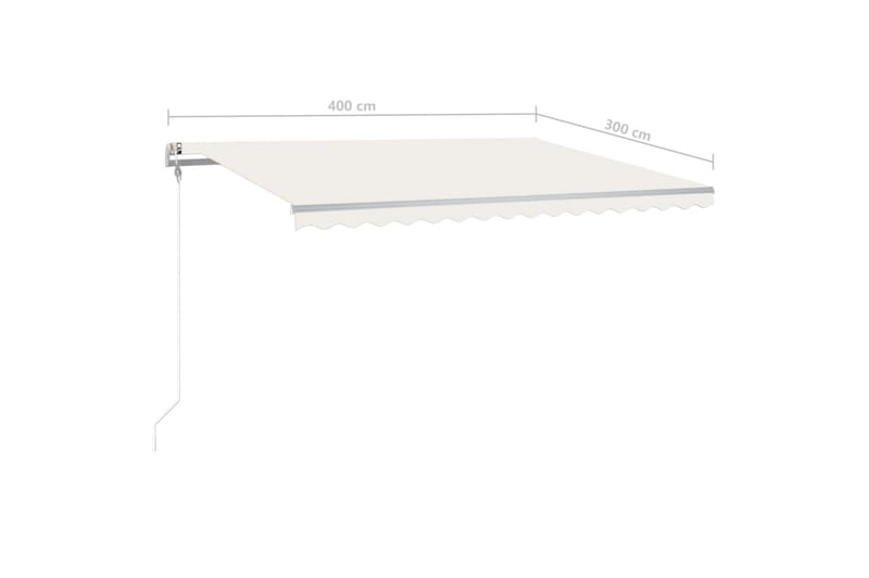 Sisäänkelattava markiisi LED/tuulisensori 400x300cm kerma - Puutarhakalusteet - Aurinkosuoja - Markiisi
 - Terassimarkiisi