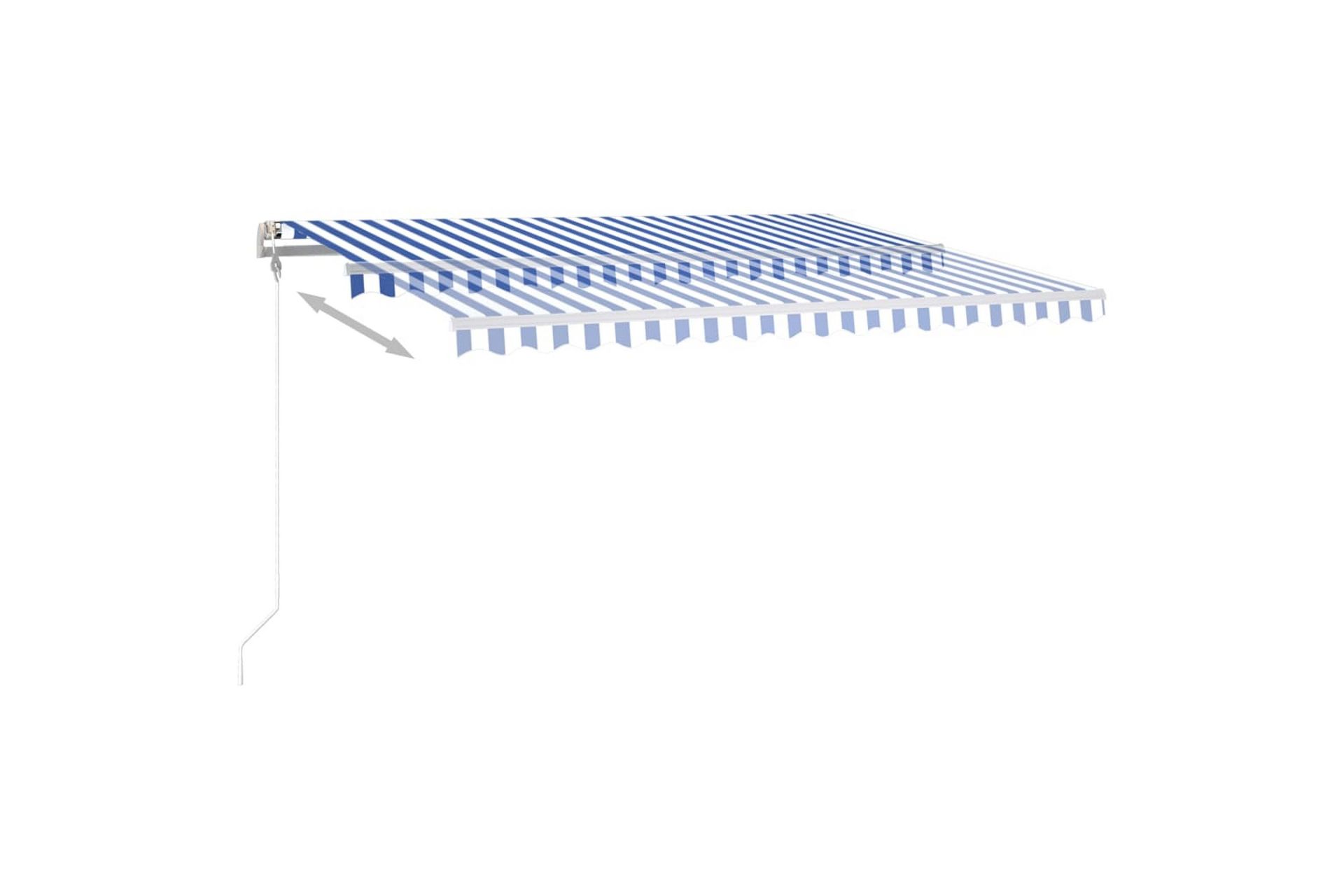 Sisäänkelattava markiisi LED/tuulisensori 400x350cm sini - Puutarhakalusteet - Aurinkosuoja - Markiisi
 - Terassimarkiisi