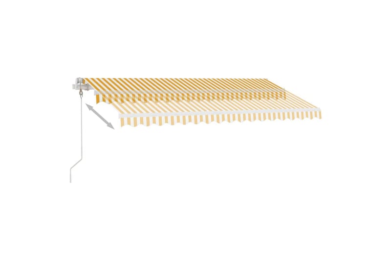 Sisäänkelattava markiisi LED/tuulisensori 450x300cm - Keltainen - Puutarhakalusteet - Aurinkosuoja - Markiisi
 - Terassimarkiisi