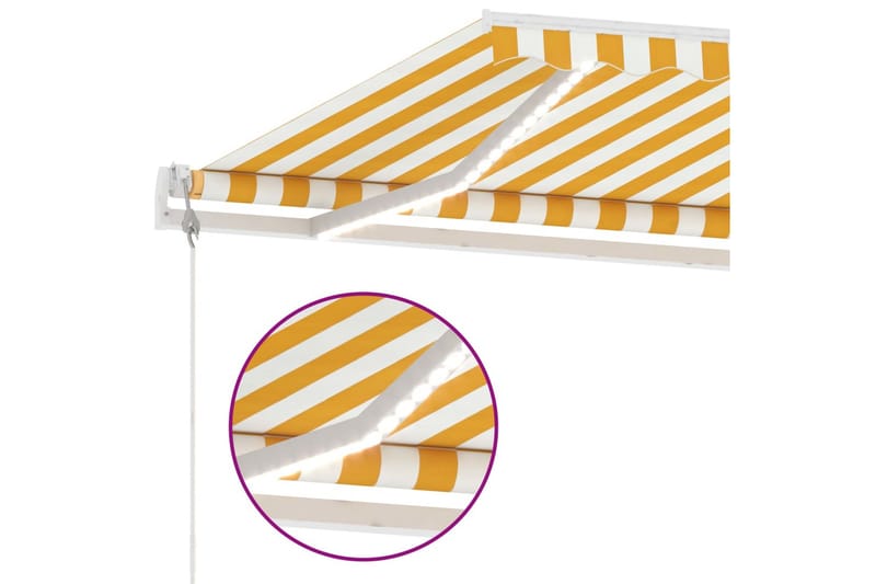 Sisäänkelattava markiisi LED/tuulisensori 450x300cm - Keltainen - Puutarhakalusteet - Aurinkosuoja - Markiisi
 - Terassimarkiisi
