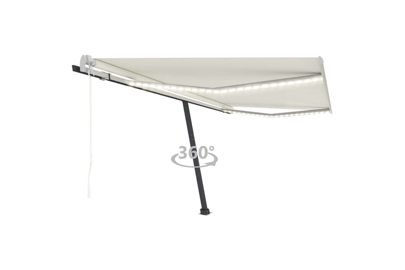 Sisäänkelattava markiisi LED/tuulisensori 450x350 cm kerma - Kerma - Puutarhakalusteet - Aurinkosuoja - Markiisi
 - Terassimarkiisi